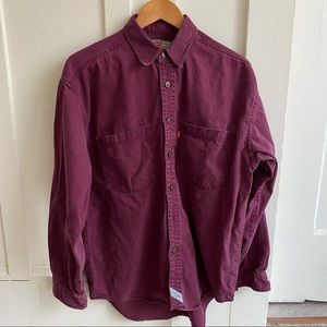 Maroon Levi’s Denim Long-Sleeve Button-Down Shirt